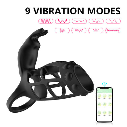Vibration Cock Ring Wireless Remote Control APP Male Penis Ring