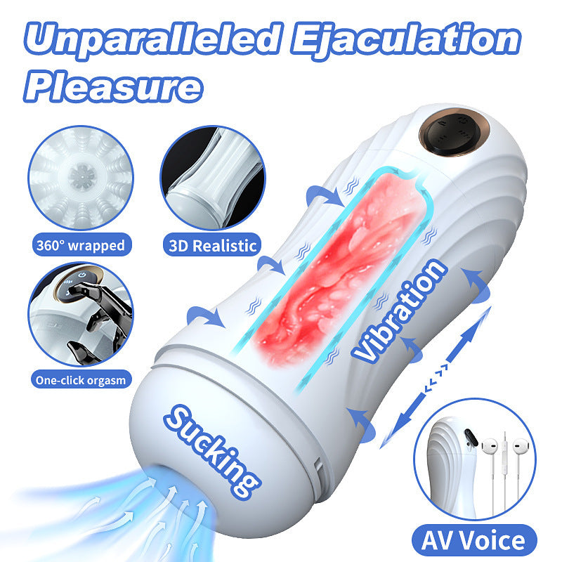 Automatischer 3D-Masturbator für Männer – 360°-Saugfunktion, Vibration &amp; Tiefenmassage 