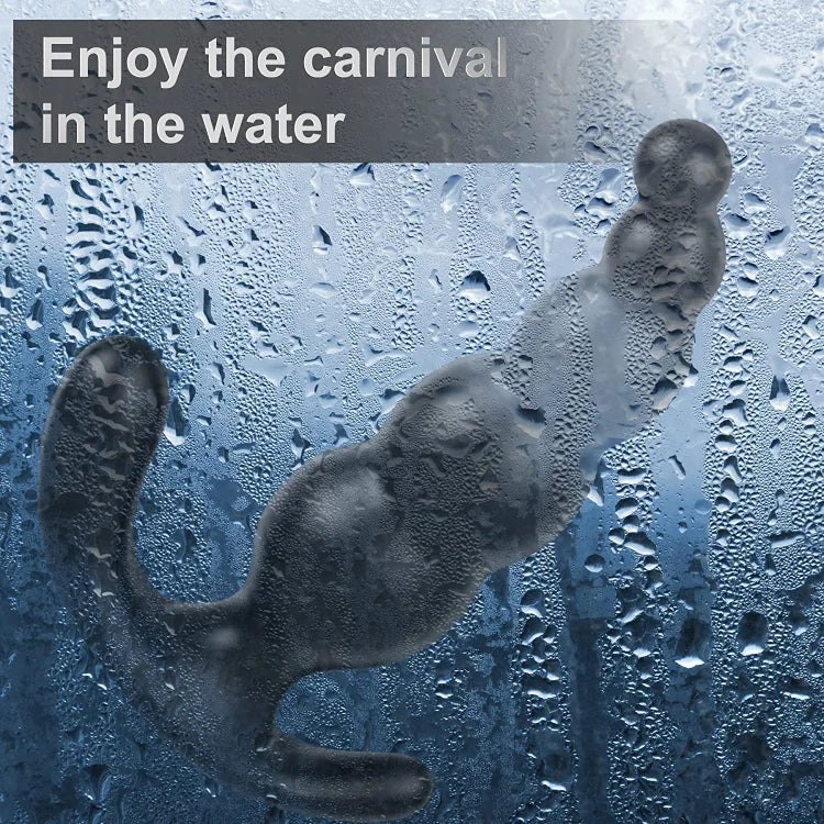 Silicone Thrusting Butt Plug Remote Vibrating Prostate Dildo