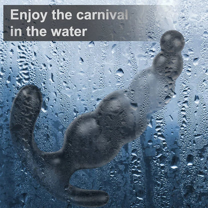 Silicone Thrusting Butt Plug Remote Vibrating Prostate Dildo