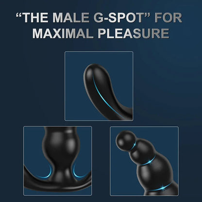 Silicone Thrusting Butt Plug Remote Vibrating Prostate Dildo