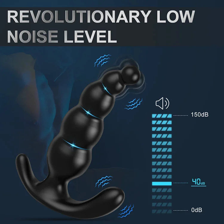 Silicone Thrusting Butt Plug Remote Vibrating Prostate Dildo