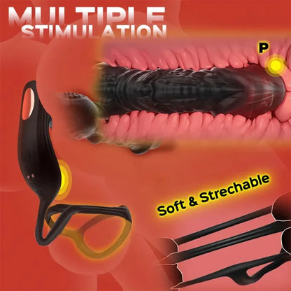 Larger Size Remote Control 9 Thrusting 9 Vibrating Prostate Massager