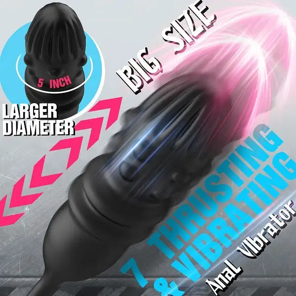 7 Thrusting 7 Vibrating Glans Trainer for Intense Penis and Anal Stimulation