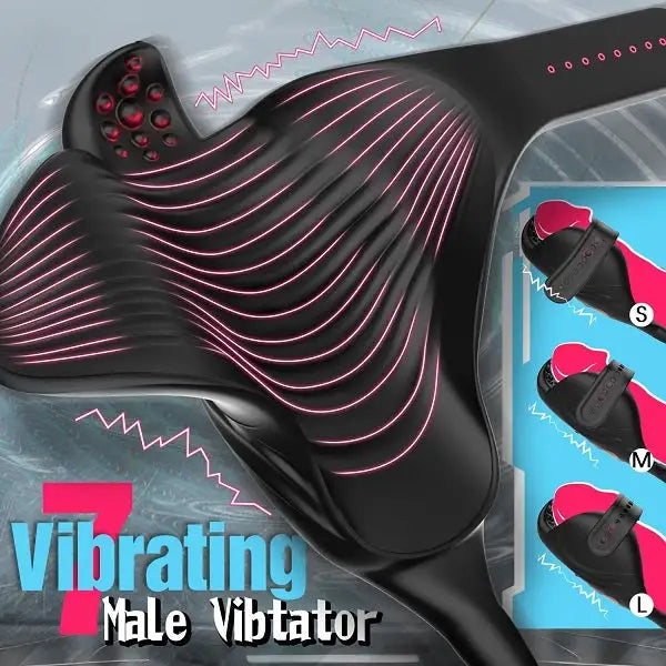 7 Thrusting 7 Vibrating Glans Trainer for Intense Penis and Anal Stimulation
